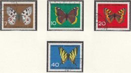 BRD  376-379, Gestempelt, Jugend: Schmetterlinge, 1962 - Used Stamps