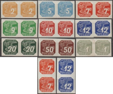 014/ Pof. NV 10-18, Pairs - Unused Stamps