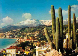 Fleurs - Plantes - Cactus - Menton - Vue Générale Et La Chaîne Des Aipes - CPM - Voir Scans Recto-Verso - Cactusses