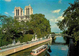 75 - Paris - Cathédrale Notre Dame - La Seine - Vedette - Bateau-Mouche - Bateaux - Carte Neuve - CPM - Voir Scans Recto - Notre Dame Von Paris