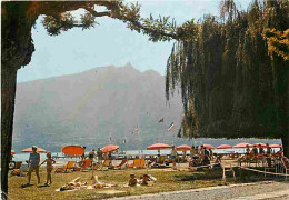 73 - Aix Les Bains - La Plage Et La Dent Du Chat - CPM - Voir Scans Recto-Verso - Aix Les Bains