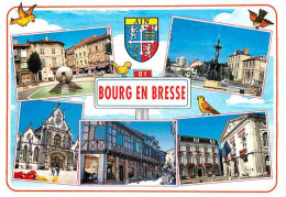 01 - Bourg En Bresse - Multivues - Blasons - Oiseaux - Flamme Postale - CPM - Voir Scans Recto-Verso  - Otros & Sin Clasificación