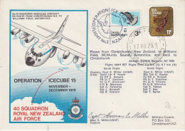 Ross Dependency 1979 Operation Icecube 15 Signature  Ca Christchurch 17 NOV 1979 (RT177) - Covers & Documents