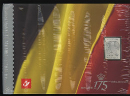 België 3418 + BL118 ** - Postzegel In Zilver - 175 Jaar België - In Originele Verpakking - Geseald - Scellé - Nuovi