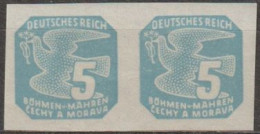 014/ Pof. NV 11, Light Blue Gray; Pair - Unused Stamps