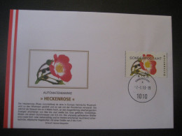 Österreich- FDC Sonder-Umschlag Heckenrose Automatenmarken Sonderpostamt 62 Ct., MiNr. 30.1 - Automatenmarken [ATM]