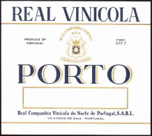 Port Wine Label, Portugal - REAL VINICOLA PORTO -|-  Real Companhia Vinícola Do Norte, Vila Nova De Gaia - Other & Unclassified