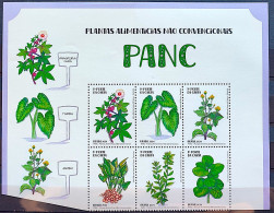 C 4148 Brazil Stamp Food Plants PANC Gastronomy 2024 Vignette PANC - Nuovi