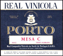 Port Wine Label, Portugal - REAL VINICOLA PORTO Mesa C -|-  Real Companhia Vinícola Do Norte, Vila Nova De Gaia - Otros & Sin Clasificación