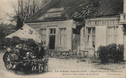 MILITARIA GUERRE 1914 ATTELAGE DE CHIENS BELGES RETROUVANT LEUR MAISON DETRUITE A LEUR RETOUR DE HOLLANDE - Weltkrieg 1914-18