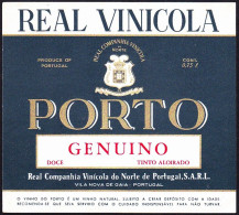 Port Wine Label, Portugal - REAL VINICOLA PORTO Genuino -|-  Real Companhia Vinícola Do Norte, Vila Nova De Gaia - Other & Unclassified