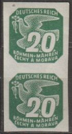 017/ Pof. NV 16, Greyish Green; Pair - Ungebraucht