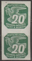 017/ Pof. NV 16, Greyish Green; Pair - Unused Stamps