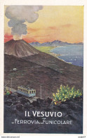 Italie Il Vesuvio Funicolare Postercard - Strassenbahnen