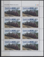 Tanzanie Train Feuillet De 8 MNH - Trains