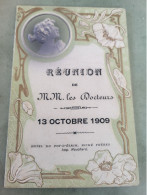 PONT AUDEMER/REUNION DES DOCTEURS 1909/HOTEL DU POT D ETAIN RICHE FRERES - Menükarten