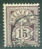 Suisse  Yvert 105 Ou  Zum  85   Ob  TB - Used Stamps
