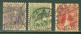 Suisse  Yvert  154/156   Ob  TB  - Used Stamps