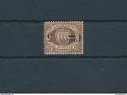 1892 SAN MARINO, N. 9a, 5 Cent Su 30 Cent Bruno "Stemma" - Soprastampa Capovolta - Certificato Raybaudi - MNH** - Andere & Zonder Classificatie