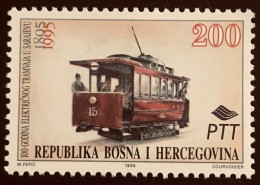 BOSNIA HERZEGOVINA  1995 Yvert 165 **  Centenary Of The Electric Tram - Bosnien-Herzegowina