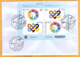 2023  Moldova H-Blatt Used „Europa 2023. PEACE – The Highest Value Of Humanity.” - 2023