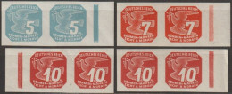 021/ Pof. NV 11-12,14, Border Pairs, Broken Frames - Unused Stamps