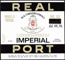 Port Wine Label, Portugal - REAL IMPERIAL PORT -|-  Real Companhia Vinícola Do Norte, Vila Nova De Gaia - Andere & Zonder Classificatie