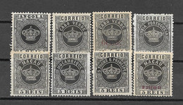 Portugal (África) 1870 – 1ª Selos Tipo Coroa (Angola, C. Verde, Guiné, India, Macau, Moçambique, S Tomé E Timor) - Portugees-Afrika