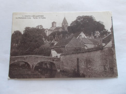 CHATILLON SUR SEINE ( 21 Cote D Or ) LE PERTUIS AU LOUP  EGLISE SAINT VORIES ET LE VILLAGE PONT RIVIERE 1932 - Chatillon Sur Seine