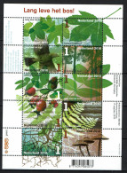 Nederland 2010 - NVPH 2758/2767 - Blok Block - Vel Lang Leve Het Bos, Forest, Forêt, Wald  - MNH - Ungebraucht