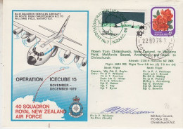 Ross Dependency 1979 Operation Icecube 15 Signature  Ca Scott Base 22 NOV 1979 (RT182) - Cartas & Documentos