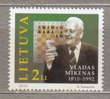 LITHUANIA 2010 Chess Vl.Mikenas MNH(**) Mi 1037 #Lt903 - Lituanie