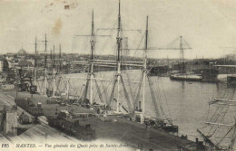 NANTES  Vue Générale Des Quais Prise De Sainte Anne Trois Mats Trains  Pont Transbordeur RV - Nantes