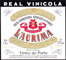 Port Wine Label, Portugal - Real Vinicola LACRIMA -|-  Real Companhia Vinícola Do Norte, Vila Nova De Gaia - Otros & Sin Clasificación