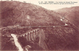 CPA  - 63 - THIERS - Viaduc Du Grand Tournant, Rte De Lyon Dans Les Gorges De La Durolle - Thiers