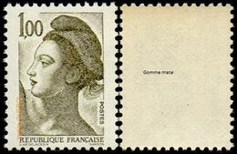 France Liberté De Gandon N° 2185 C ** Le 1f00 Olive-foncé. Sans Phosphore, Gomme Mate (Variété) - 1982-1990 Liberté (Gandon)