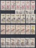 ⁕ Poland / Polska 1957/58 ⁕ Airmail Mi.1080/82, 1036/38 ⁕ 30v Used - Scan ( 1v MNH ) - Gebruikt