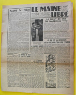 Journal Le Maine Libre Du 29 Mai 1945. Guerre Japon Rapatriement Bidault Laval Mayenne - Altri & Non Classificati