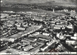 11631705 Geneve GE Vue Aerienne Avec Usines Tavaro Jet D Eau Wahrzeichen Geneve  - Andere & Zonder Classificatie