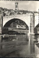 11631700 Fribourg FR Pont Du Milieu Et La Vieille Ville Cathedrale Fribourg - Andere & Zonder Classificatie