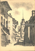 11631694 Fribourg FR Grande Fontaine Et Hotel De Ville D Apres Paul Robert Kuens - Andere & Zonder Classificatie