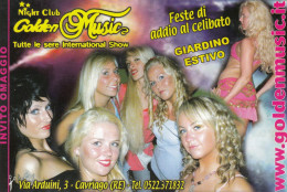 CAVRIAGO-REGGIO EMILIA-INVITO-NIGHT CLUB=GOLDEN MUSIC=DISCOTECA-DANCING-SALA DA BALLO-NO CARTOLINA  - - Reggio Emilia