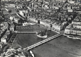 11631690 Geneve GE Ile Rousseau Et Les Ponts Vue Aerienne Geneve - Altri & Non Classificati