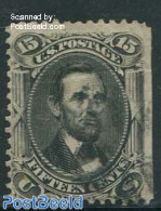 United States Of America 1861 15c Black, Light Horizontal Folding, Used Or CTO - Usados