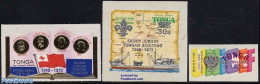 Tonga 1973 On Service, Scouting 3v, Mint NH, Sport - Transport - Scouting - Ships And Boats - Bateaux