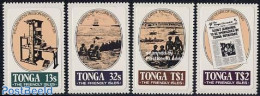 Tonga 1983 150 Years Printing 4v, Mint NH, History - Sport - Various - Newspapers & Journalism - Scouting - Rotary - A.. - Rotary Club