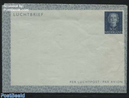 Netherlands 1949 Aerogramme 30c Blue, Unused Postal Stationary - Briefe U. Dokumente