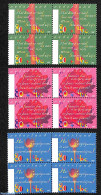 Netherlands 1997 Summer Welfare 3v Blocks Of 4 [+], Mint NH, Nature - Flowers & Plants - Neufs