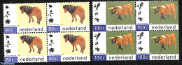 Netherlands 1997 Animals 2v, Blocks Of 4 [+], Mint NH, Nature - Cattle - Horses - Nuevos