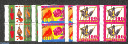 Netherlands 1996 Nature 3v Blocks Of 4 [+], Mint NH, Nature - Flowers & Plants - Nuevos